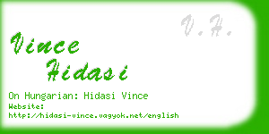 vince hidasi business card